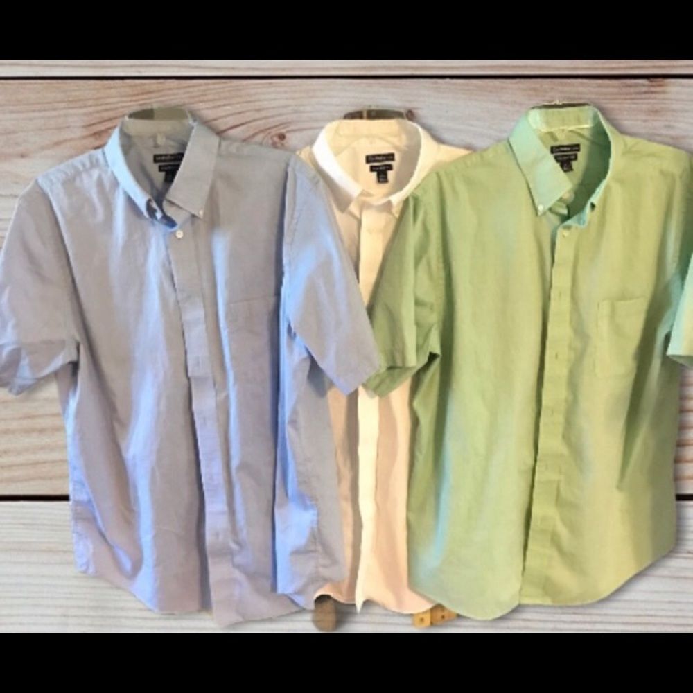3 MENS Croft & Barrow Short Sleeve Shirts 16.5- 17